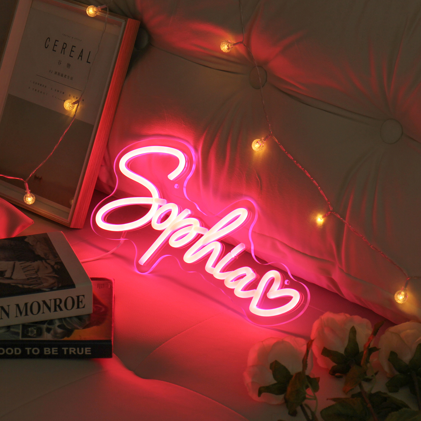Personalised Acrylic Neon Sign Custom Name LED Neon Sign Wedding Party Birthday Home Decor Gifts for Him/Her-Jessemade AU