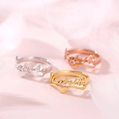 Personalised Ring Custom 1 Name Ring GIFT For Women-Jessemade AU