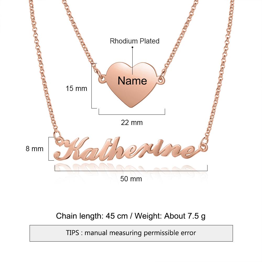 Personalised Necklace Custom 1 Name Necklace Gift For Her-Jessemade AU