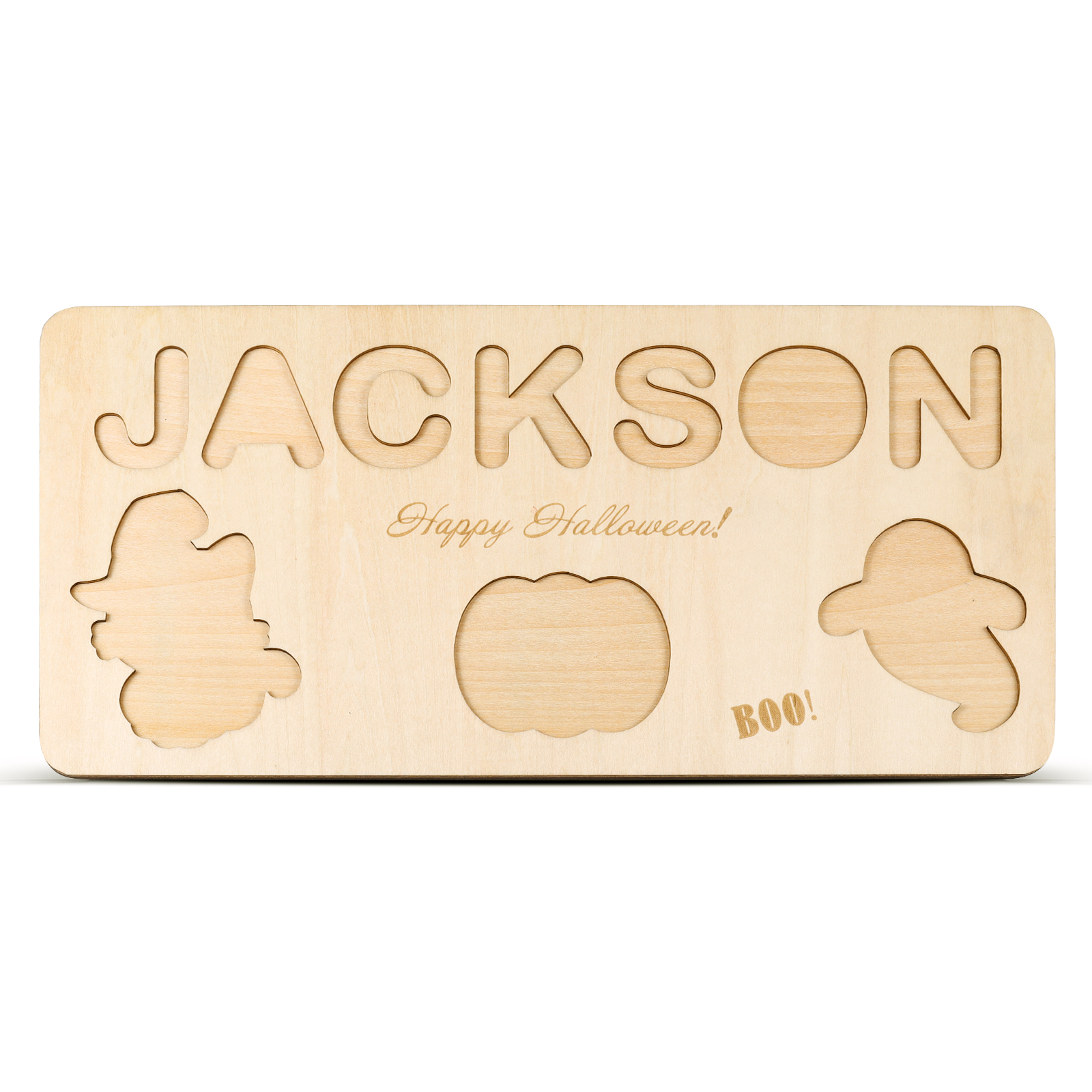 Halloween Kid's Wooden Name Alphabet Puzzle Custom Name Toy for Toddlers Early Learning-Jessemade AU