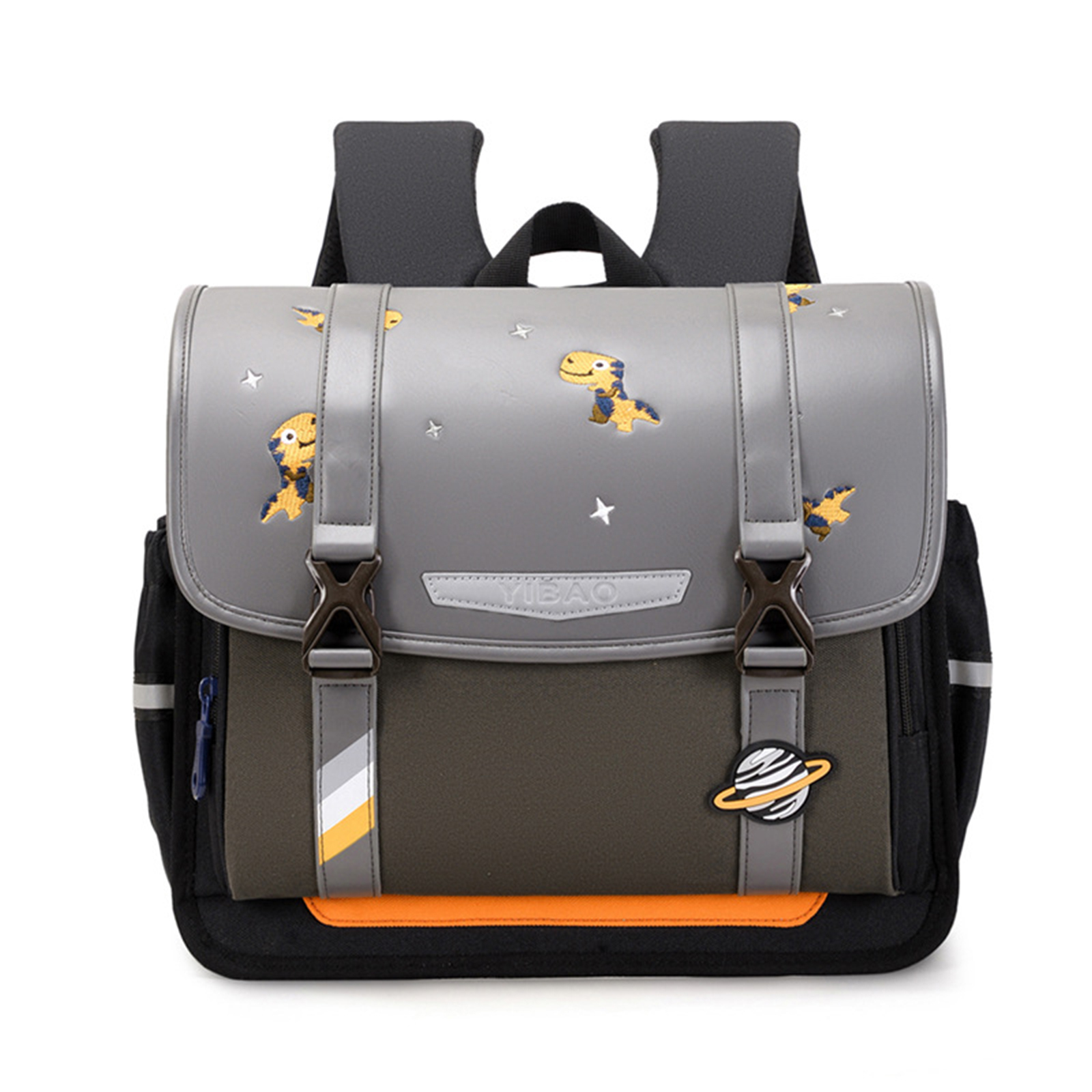 Children Dinosaur Cartable School Bag Grey Backpack Travel Bag Gift for Kids-Jessemade AU