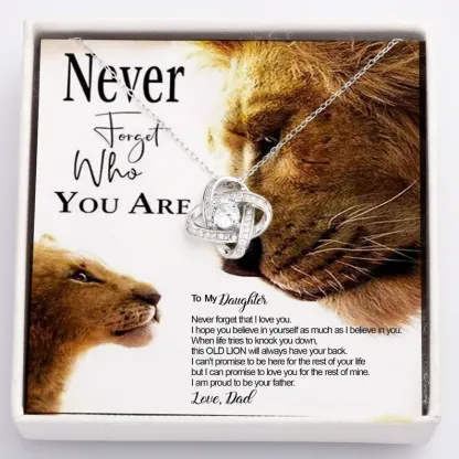 For Daughter- S925 Love Knot Necklace "Never forget that I love you"-Jessemade AU