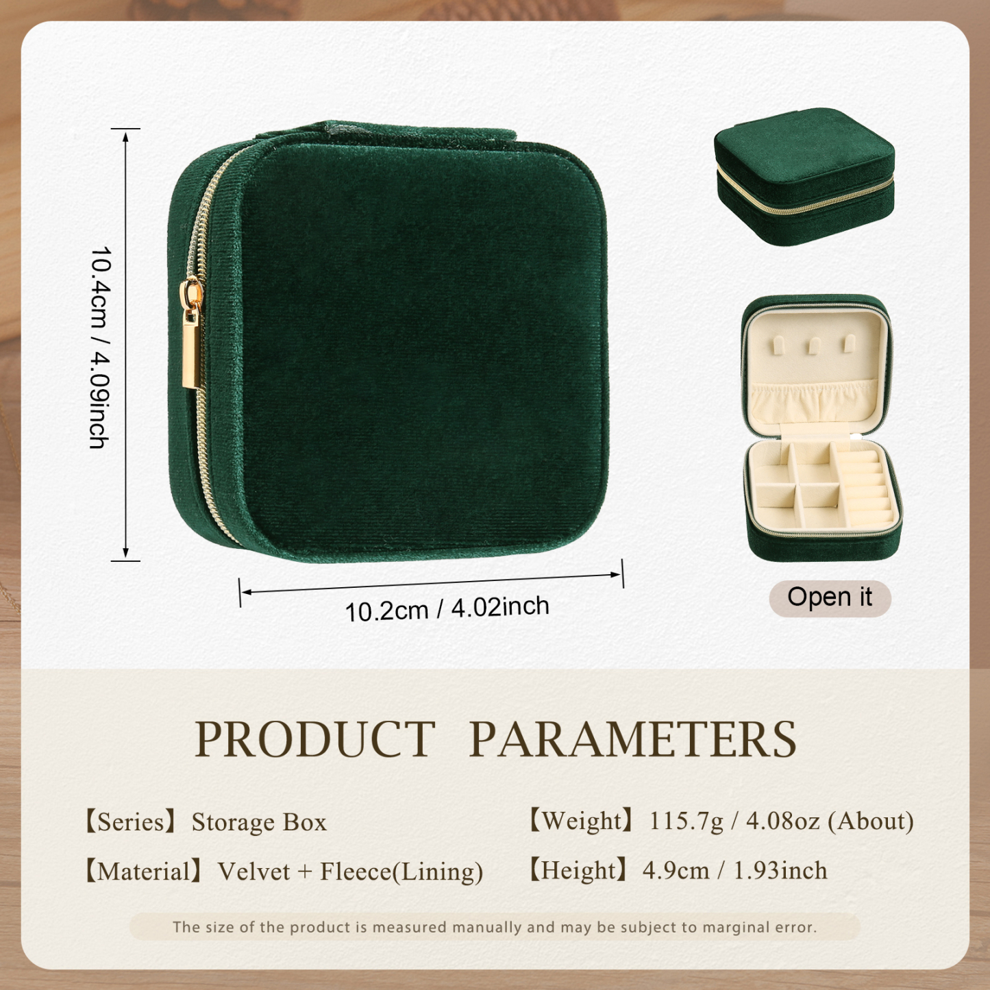 Jewelry Storage Box Blue/Pink/Green/White Travel Jewelry Box Gifts for Ladies Girls-Jessemade AU