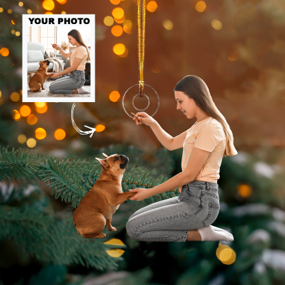 Personalised Acrylic Christmas Ornament Customised Pet Photo Xmas Decor Gift for Friends Family-Jessemade AU