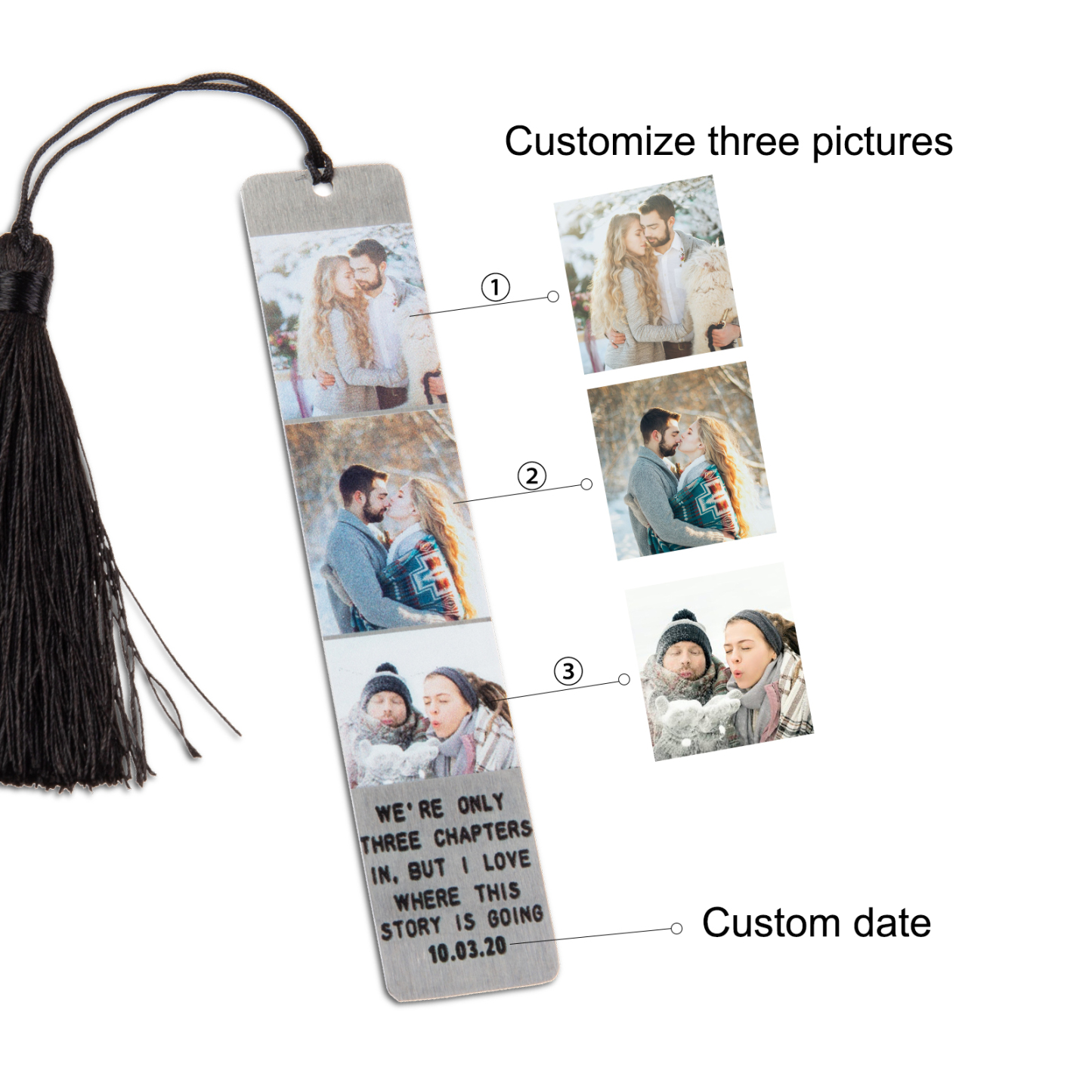 Back to School Gift Personalised Photo Bookmark Custom 3 Photos Gift for Readers-Jessemade AU