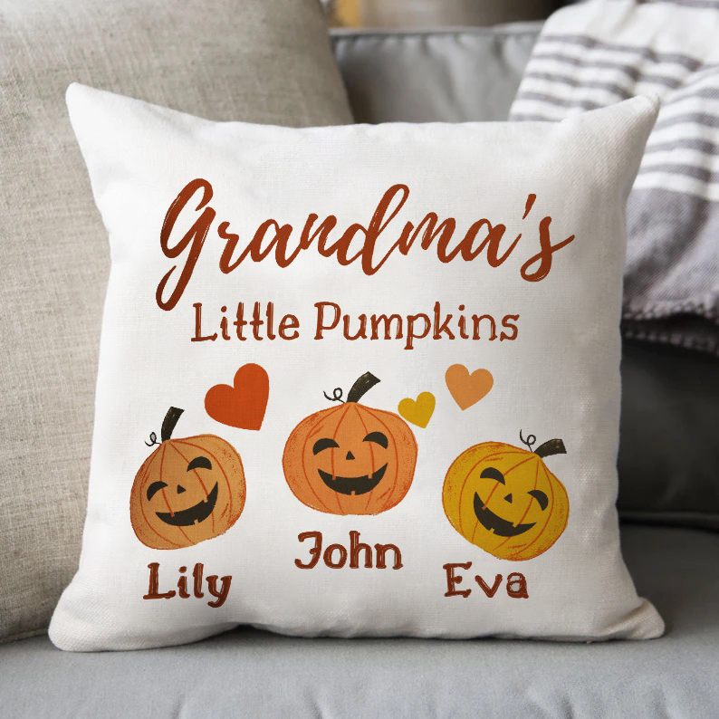 Halloween Gifts Pillowcase Personalised Photo Pumpkin Pillow Cover for Kids-Jessemade AU