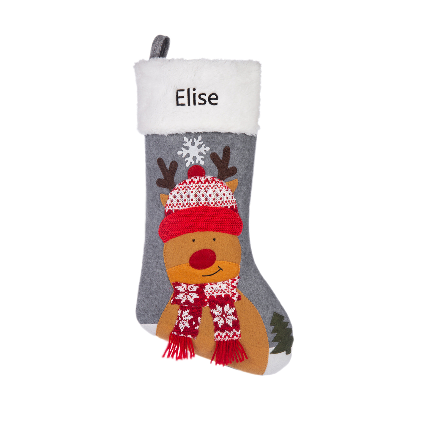 Customised 1 Name Christmas Stockings Ornaments Personalised Christmas Gray Gifts for Family Friends-Jessemade AU