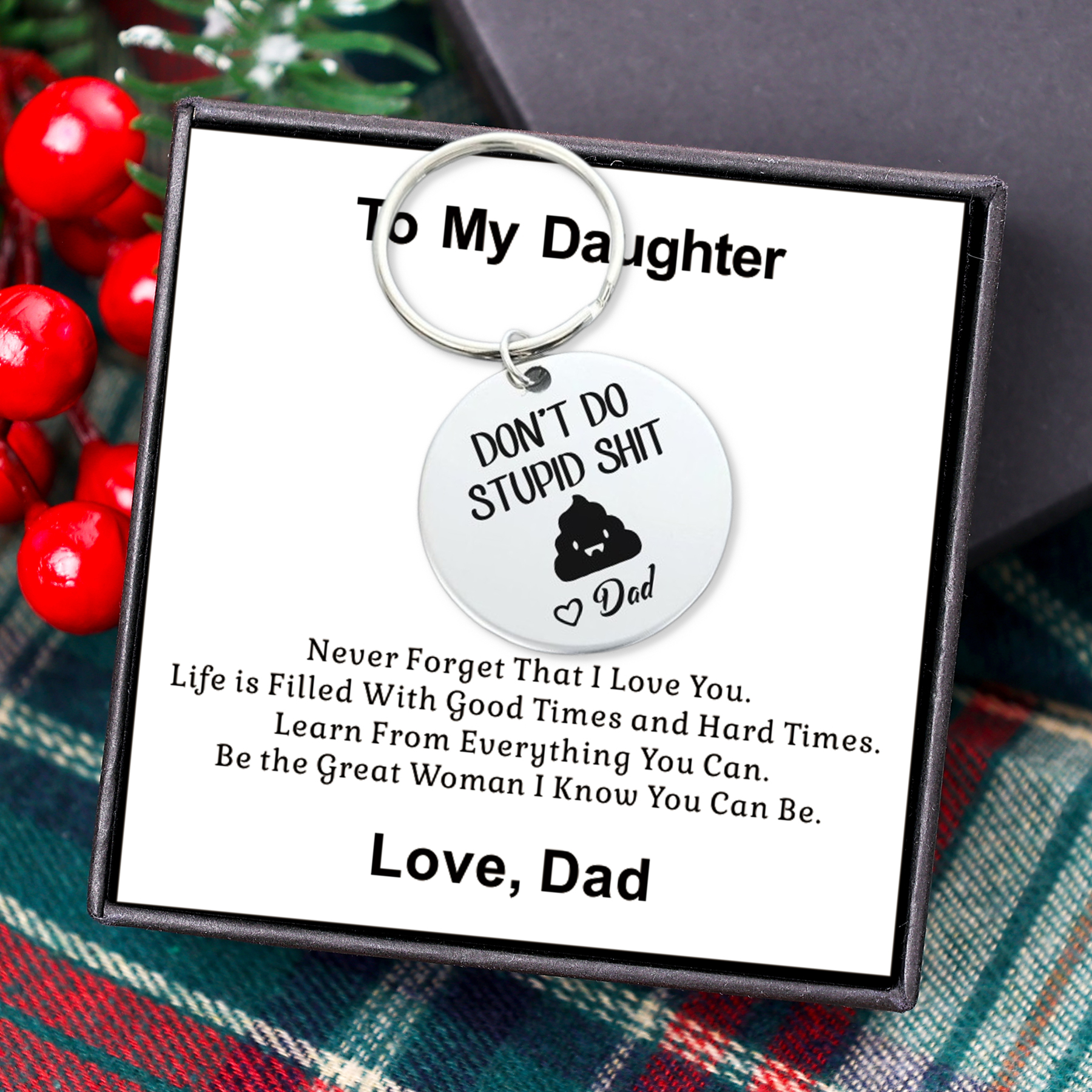 Don't Do Stupid Funny Keychain Custom Text Keyring Personalised Gift For Kids-Jessemade AU