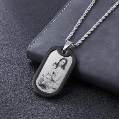 Personalised Date Necklace Custom 1 Photo Necklace Gifts For Him-Jessemade AU