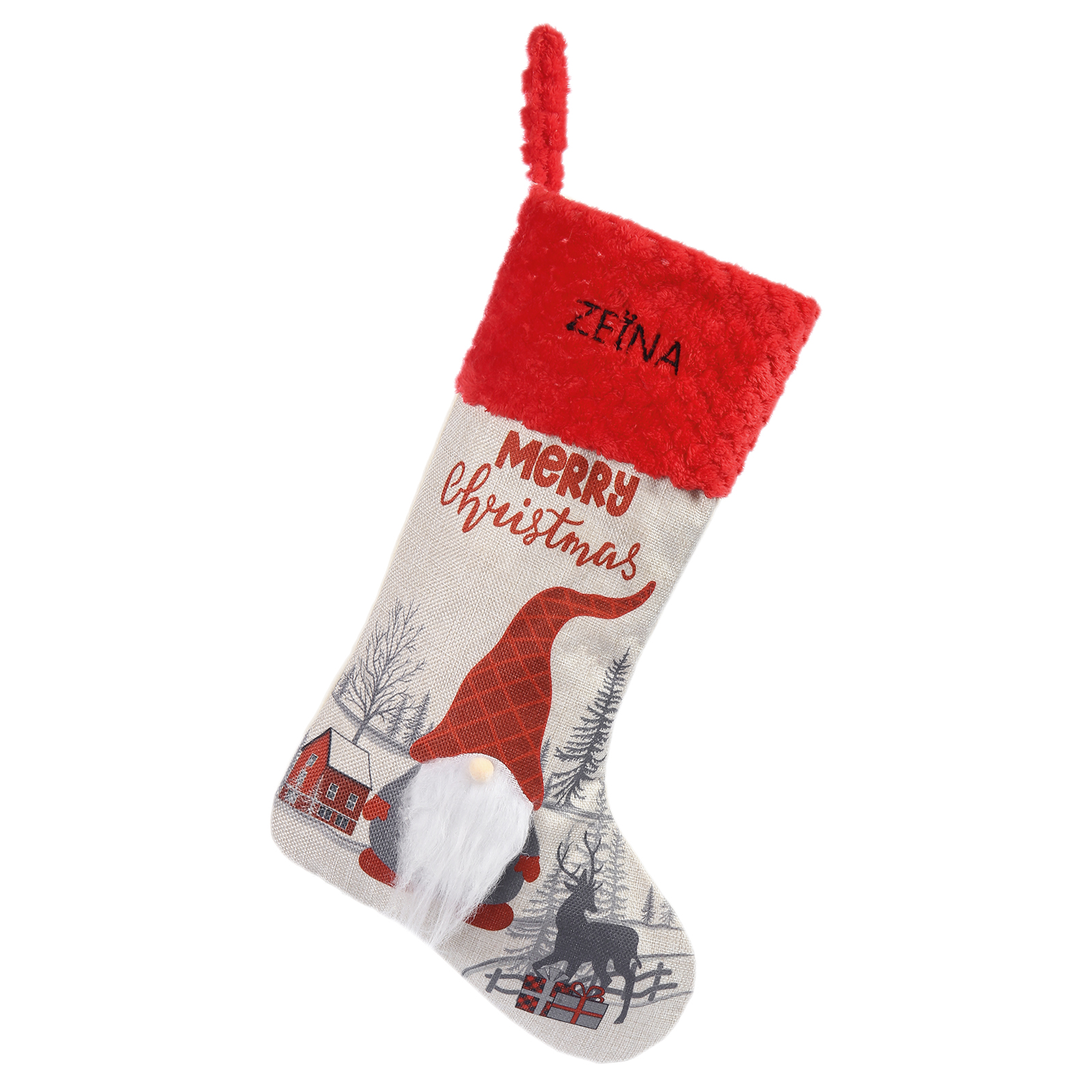 Personalised Christmas Stocking Ornaments Custom 1 Name Santa Claus Socks Gifts for Family Friends-Jessemade AU
