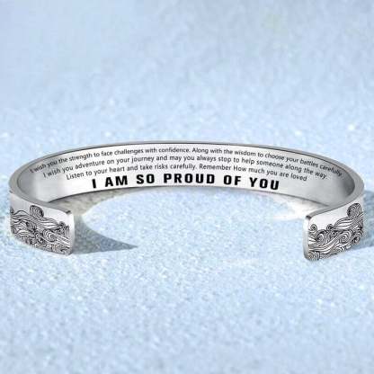 To My Granddaughter, Remember How much you are loved, Cuff Bangle Bracelet Gifts For Her-Jessemade AU