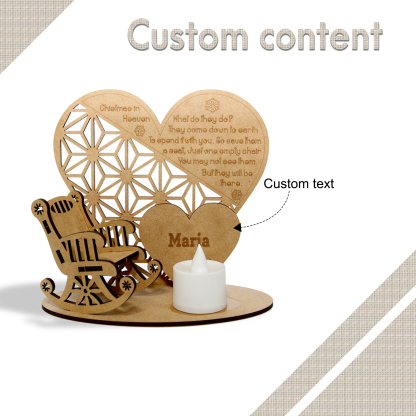 Personalised Christmas in Heaven Rocking Chair Ornament Memorial Tabletop Plaque-Jessemade AU