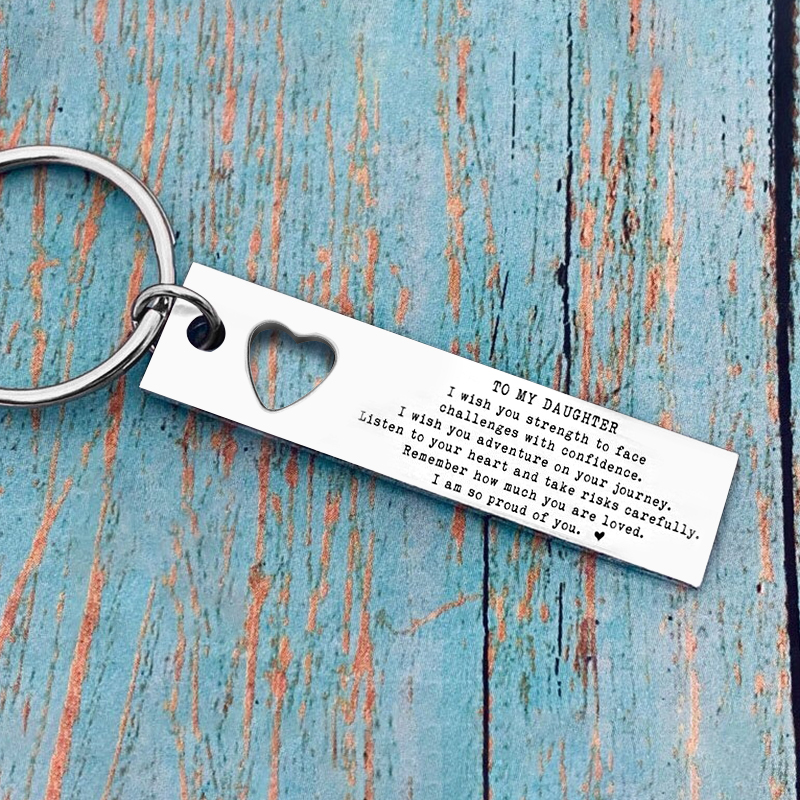 I Wish You Strength To Face Challenges With Confidence, Personalised Keychain Gifts For Daughter-Jessemade AU
