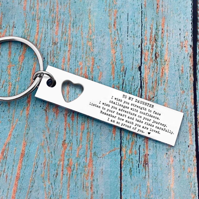 I Wish You Strength To Face Challenges With Confidence, Personalised Keychain Gifts For Daughter-Jessemade AU