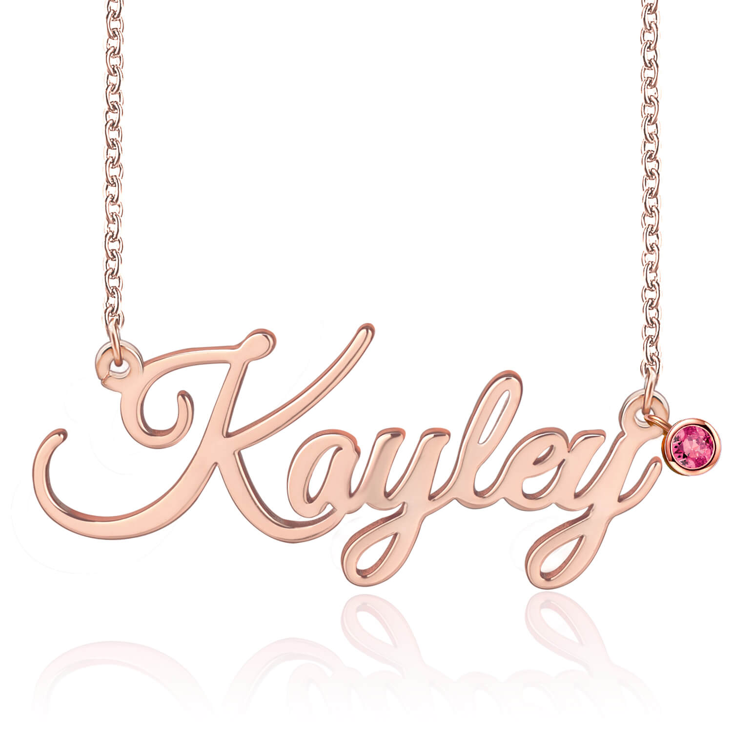 Personalised Necklace With Birthstone Custom 1 Name Necklace Gift For Women-Jessemade AU