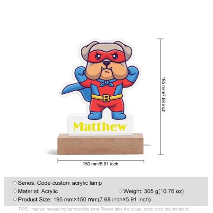 Cute Puppy LED Night Light Dog Night Lamp Personalised Name Night Light Gifts For Kids-Jessemade AU