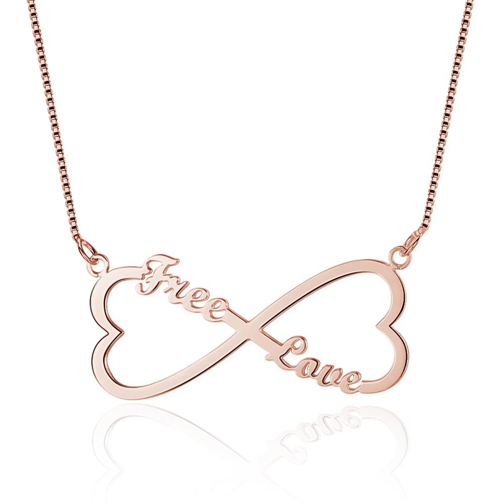 Personalised Heart Necklace Custom 2 Names Necklace Gift For Women-Jessemade AU