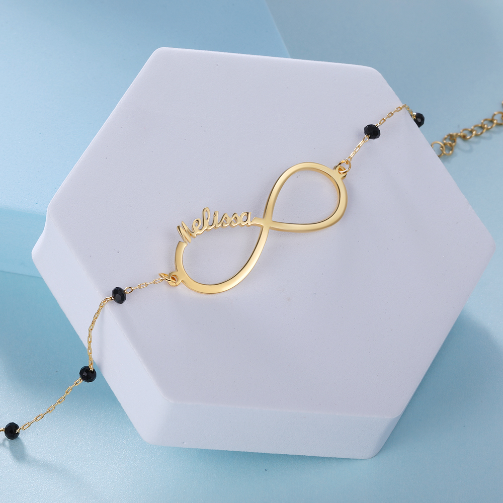 Personalised Infinity Bracelet Custom 1 Name Bracelet Gift For Women-Jessemade AU