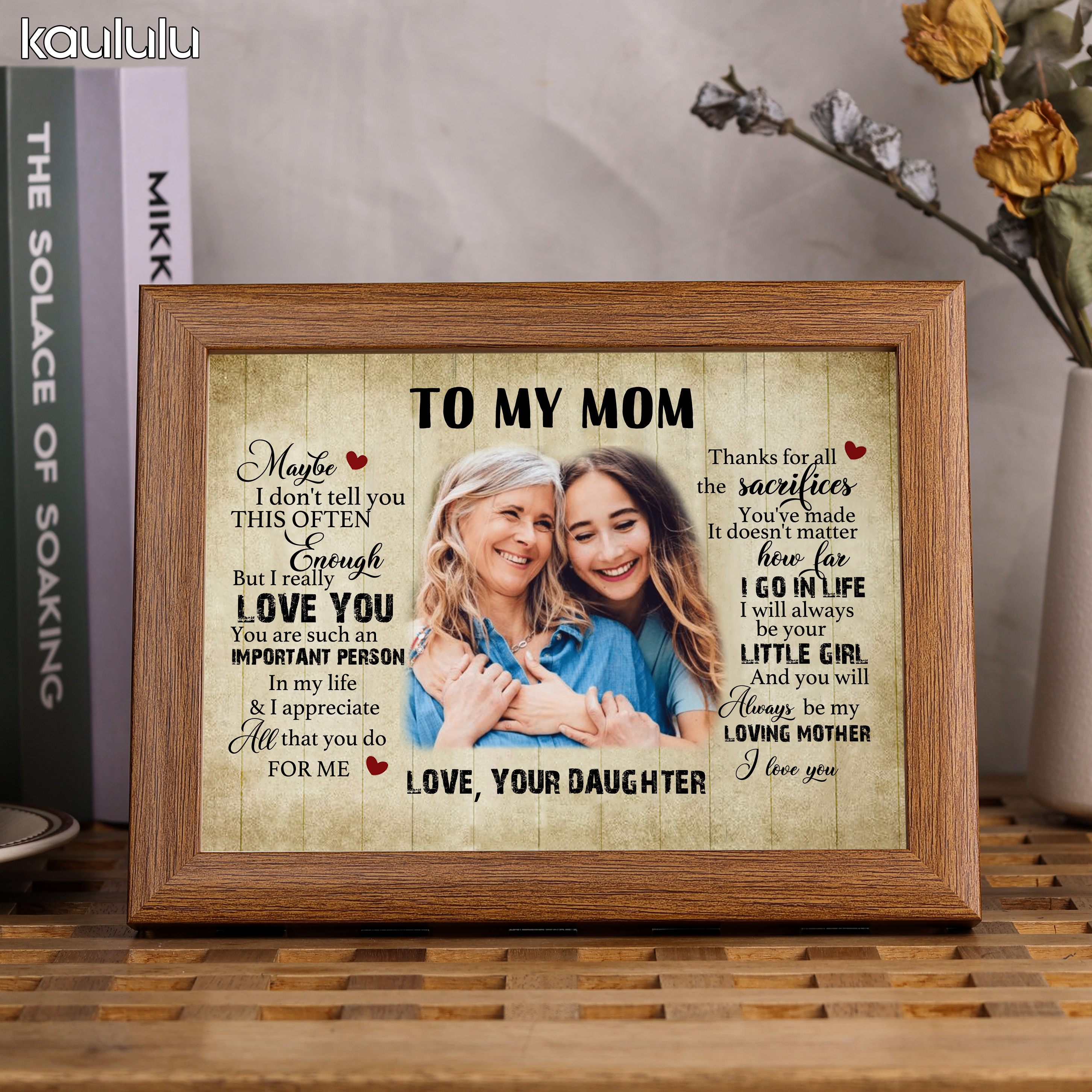 To My Mom Personalised Photo Frame With Light Gifts For Mother “Thanks for all the sacrifices You've made”-Jessemade AU