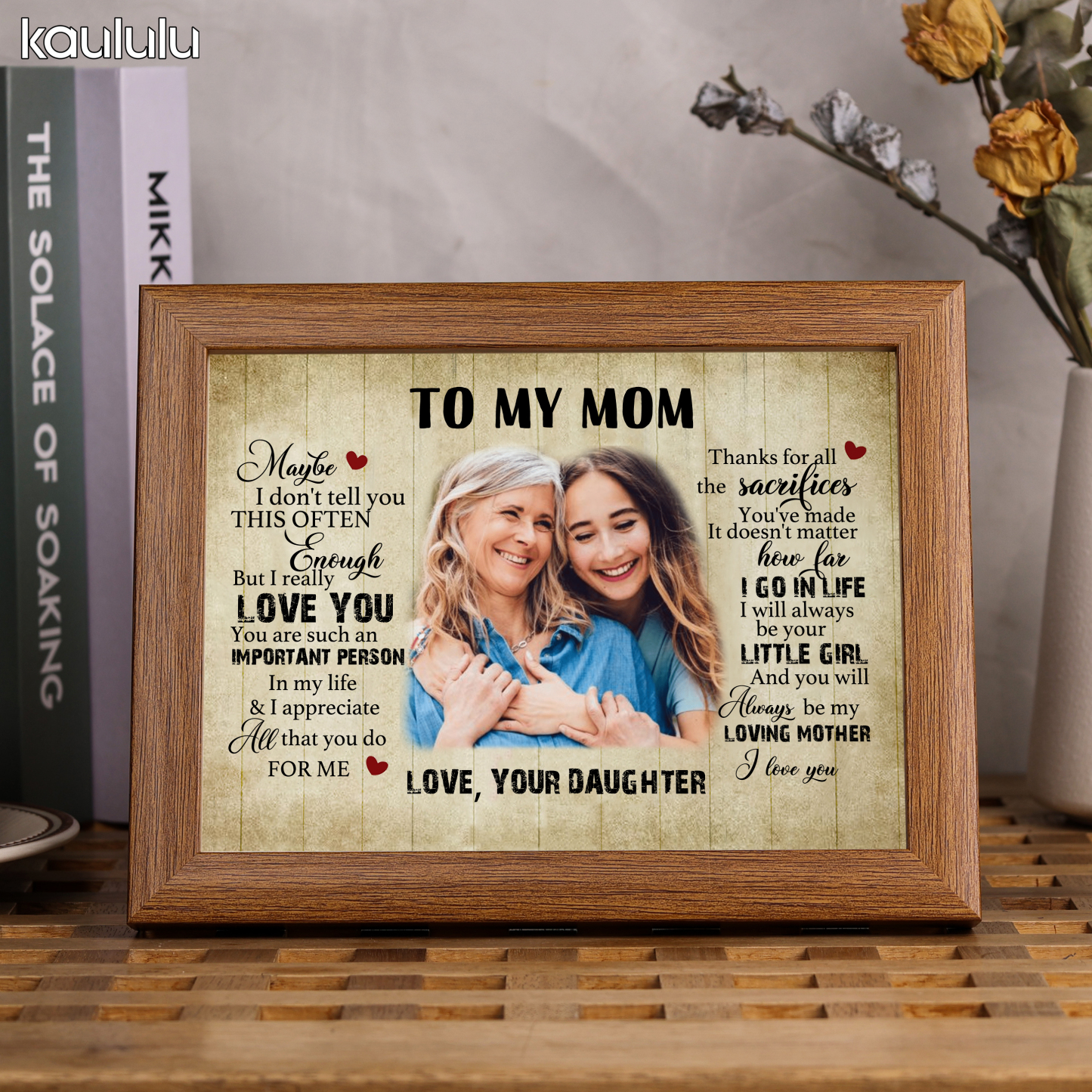 To My Mom Personalised Photo Frame With Light Gifts For Mother “Thanks for all the sacrifices You've made”-Jessemade AU