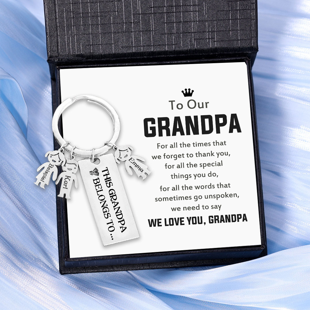 2 Names-Personalised 2 Children's Name Keychain-To My Dad-Gift Box Gift Card Set-Jessemade AU