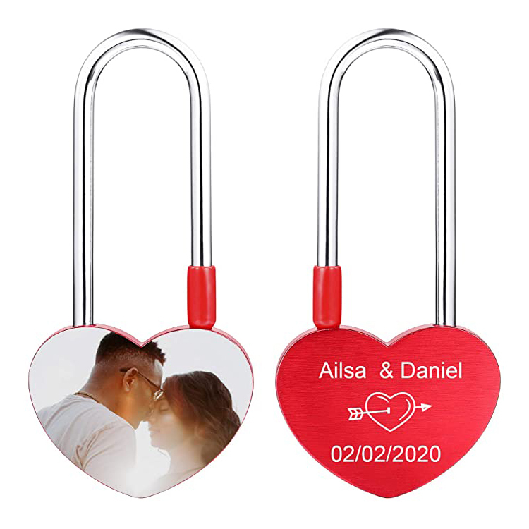 Personalised Love Lock Engraved Love Lock Custom Names Padlocks Gifts For Couple-Jessemade AU