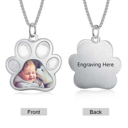 Personalised Paw Necklace Custom Photo Necklace Gifts For Her-Jessemade AU