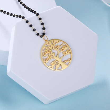 Personalised Family Tree Necklace Custom 7 Names Necklace Gift For Mother-Jessemade AU
