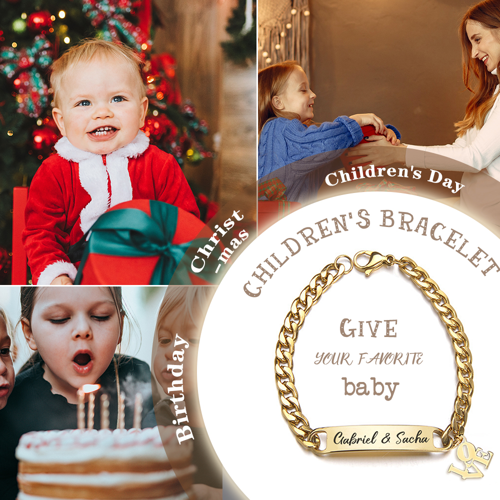 Letter Love Bracelet Personalised 1 Name Bracelet Customised Baby Gift-Jessemade AU