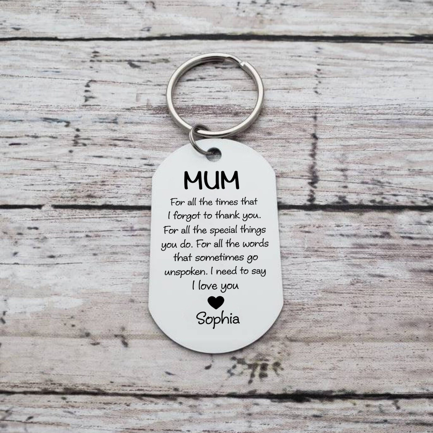 Personalised Photo Keychain Gifts for Mum-For All The Times That I Forgot To Thank You-Jessemade AU
