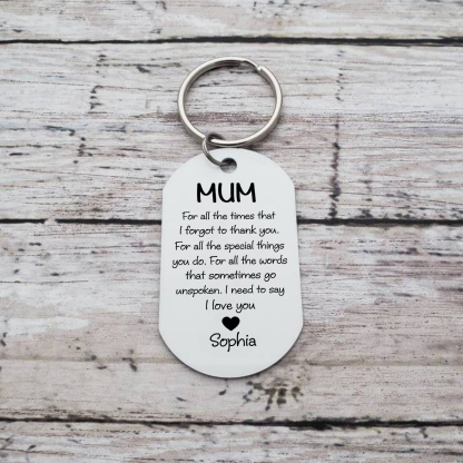 Personalised Photo Keychain Gifts for Mum-For All The Times That I Forgot To Thank You-Jessemade AU