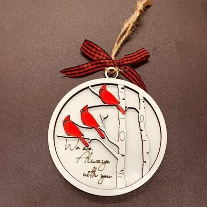 Personalised Cardinals Christmas Ornament "We are always with you" Memorial Ornament Gifts For Family-Jessemade AU