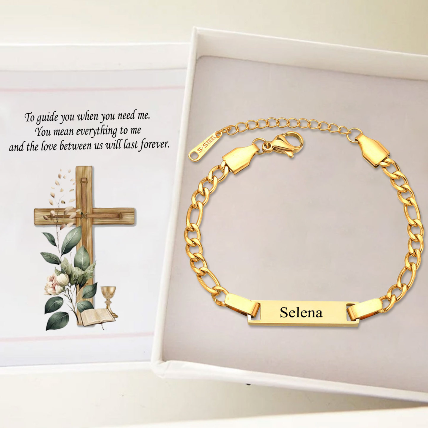 Custom Name Bracelet Personalised Cuban Chain Bracelet Love Gifts-Jessemade AU