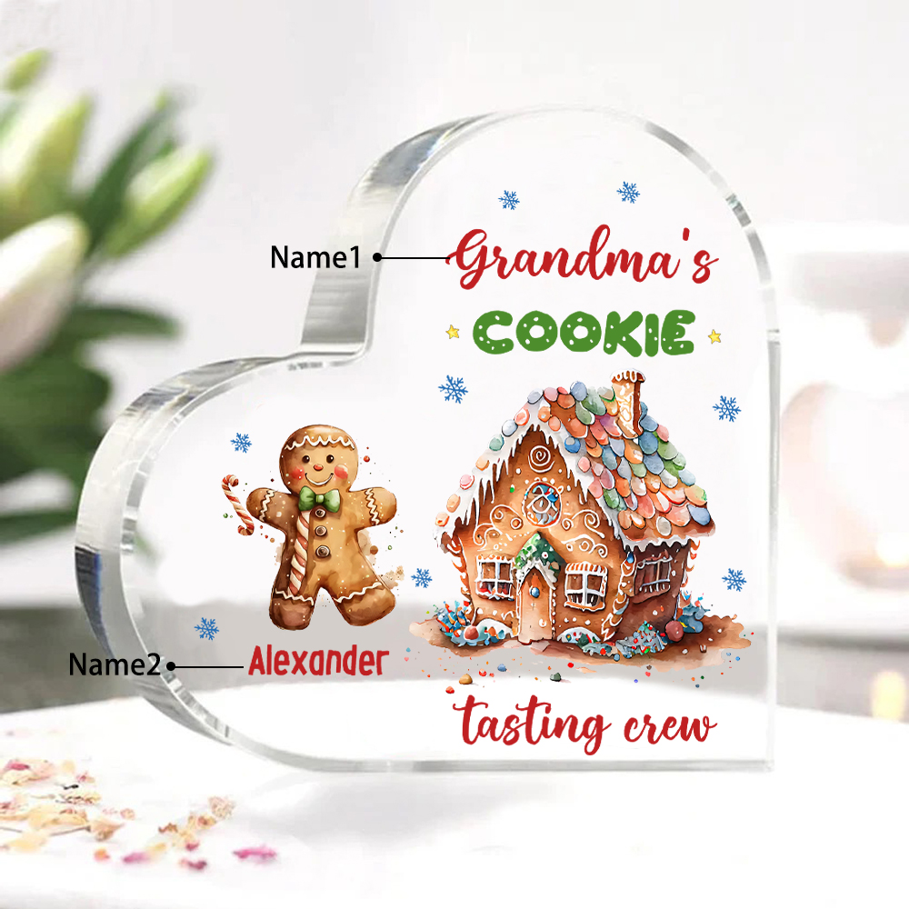 Acrylic Heart Keepsake Customised 2 Names Christmas Decor Personalised Gifts for Grandma Mum-Jessemade AU