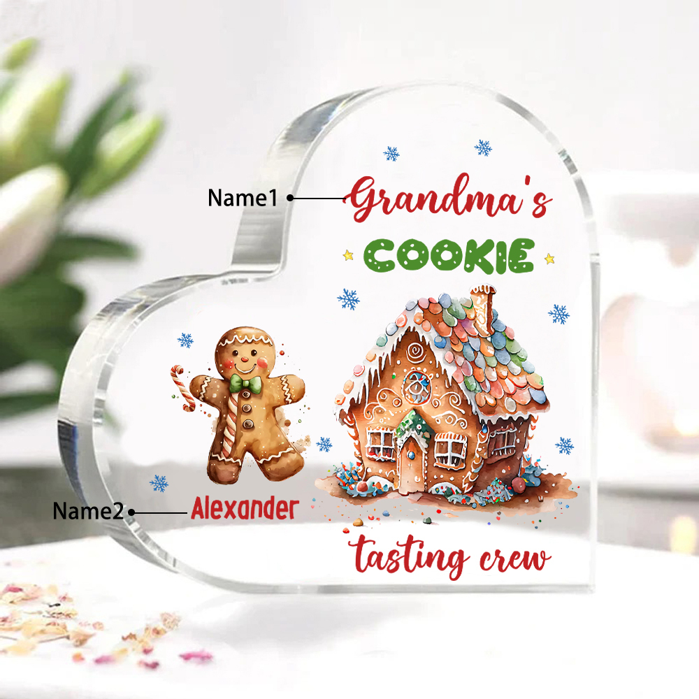 Acrylic Heart Keepsake Customised 2 Names Christmas Decor Personalised Gifts for Grandma Mum-Jessemade AU