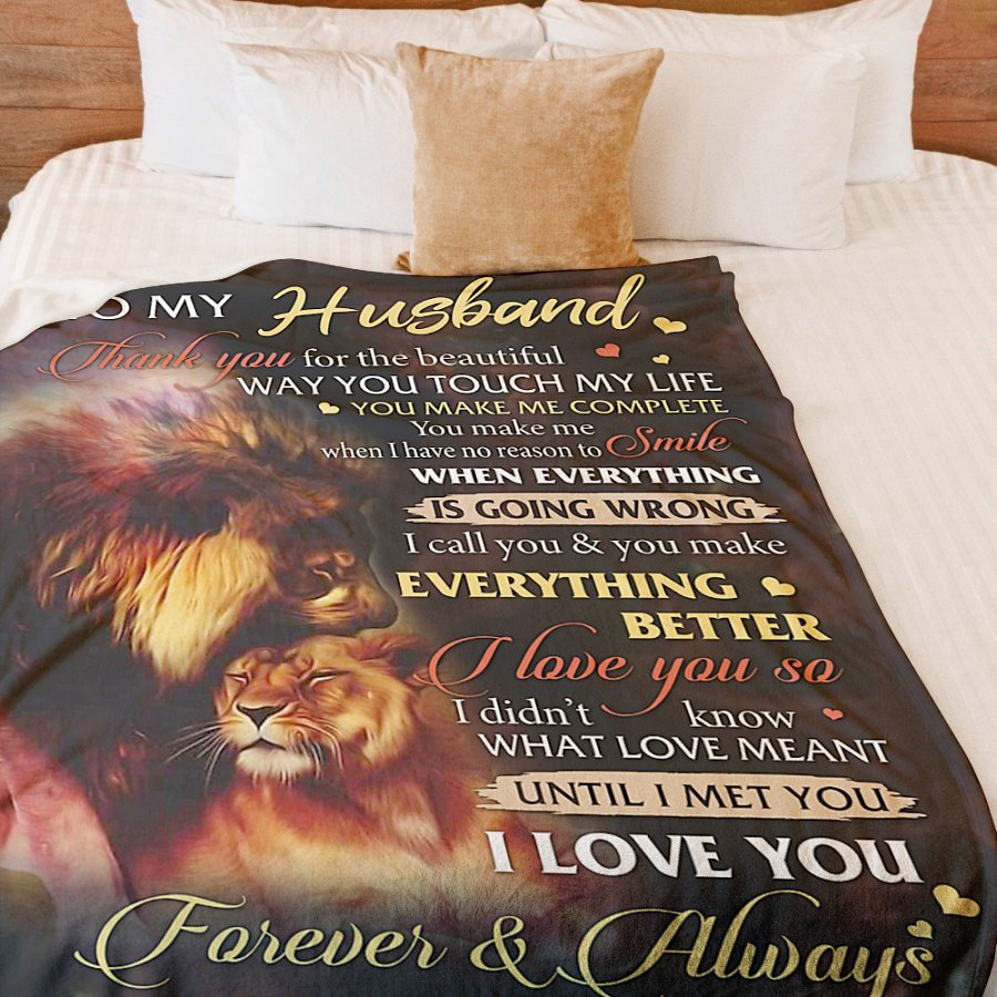 Thank You For The Beautiful Way You Touch My Life, Flannel Blanket Gifts For Husband-Jessemade AU