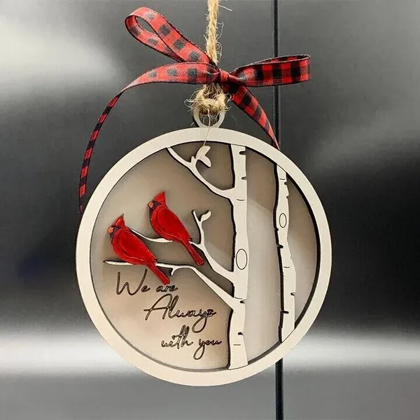 Personalised Cardinals Christmas Ornament "We are always with you" Memorial Ornament Gifts For Family-Jessemade AU