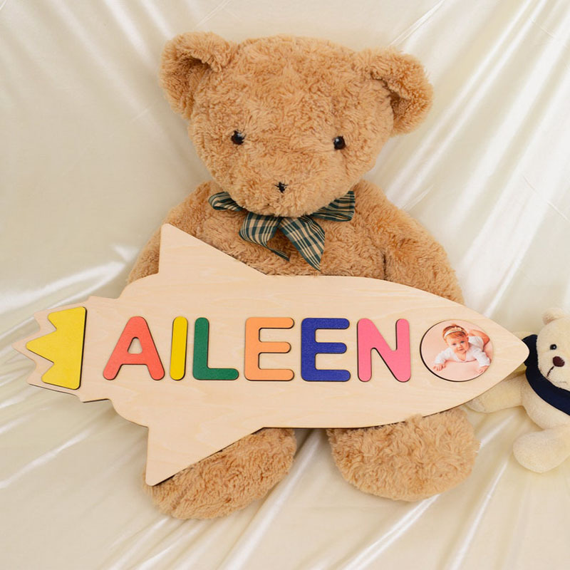 Personalised Kid's Wooden Name Alphabet Puzzle Toy for Toddlers Early Learning Child Toy-Jessemade AU