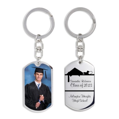 Personalised Photo Keychain Graduation Keyring-Jessemade AU