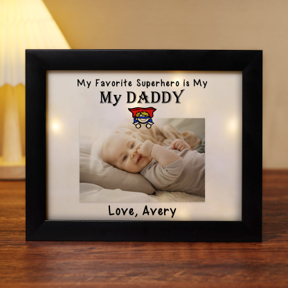 Personalised Father Photo Frames With Light Custom Photos Home Decor Gifts-Jessemade AU