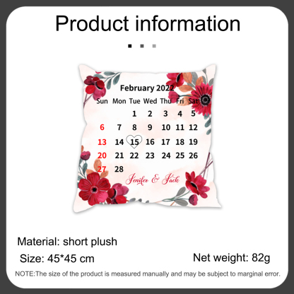 2 pcs Personalised Couple Pillow Case Engrave Photo Pillow Cover Sweet Gift For Her Him-Jessemade AU