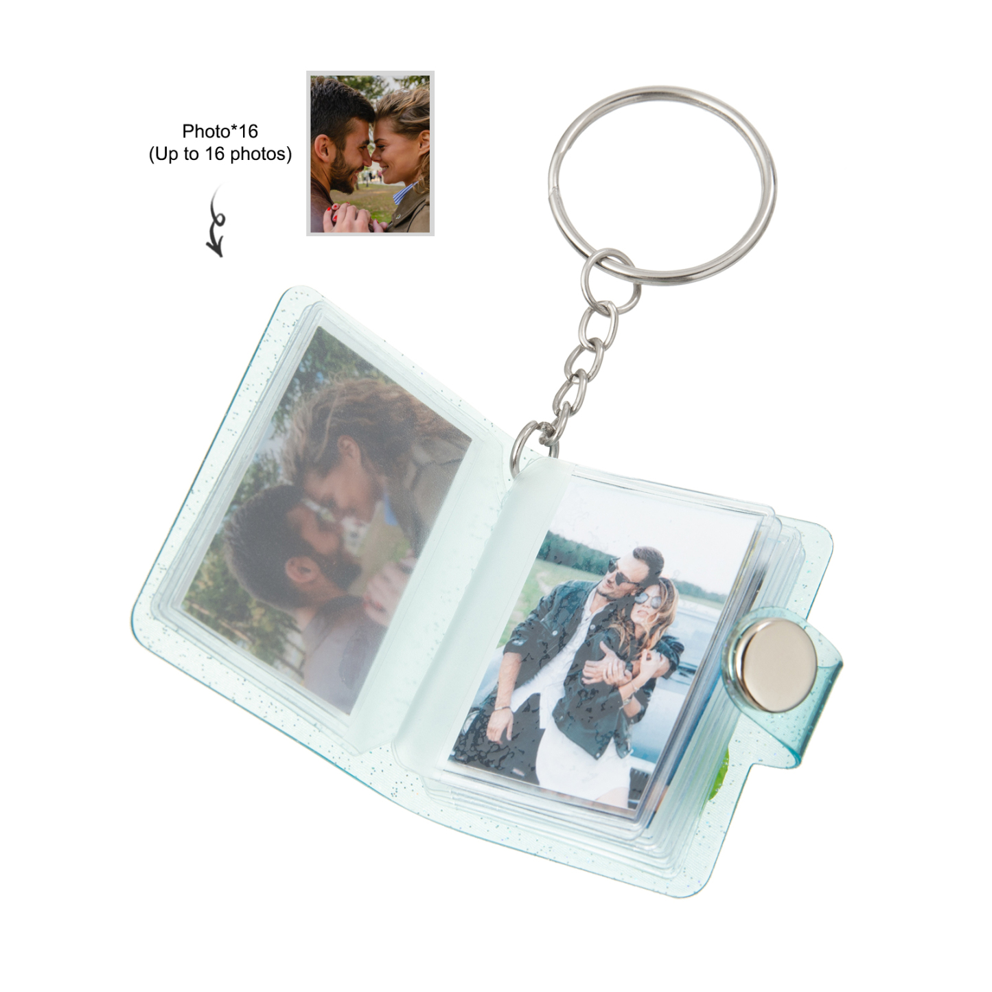 Personalised Mini Photo Album Keychain Custom 16 Photos Keychain Scrapbook  Romantic Gifts-Jessemade AU