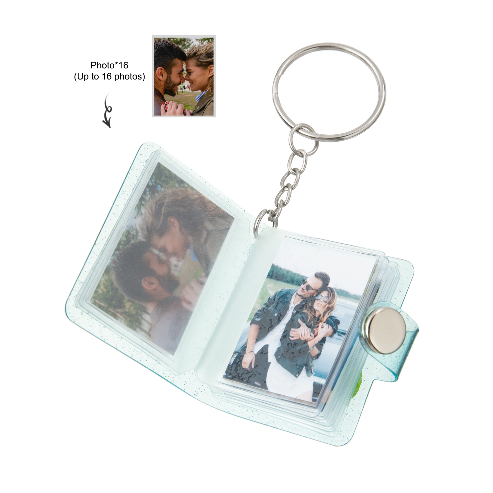 Personalised Mini Photo Album Keychain Custom 16 Photos Keychain Scrapbook  Romantic Gifts-Jessemade AU