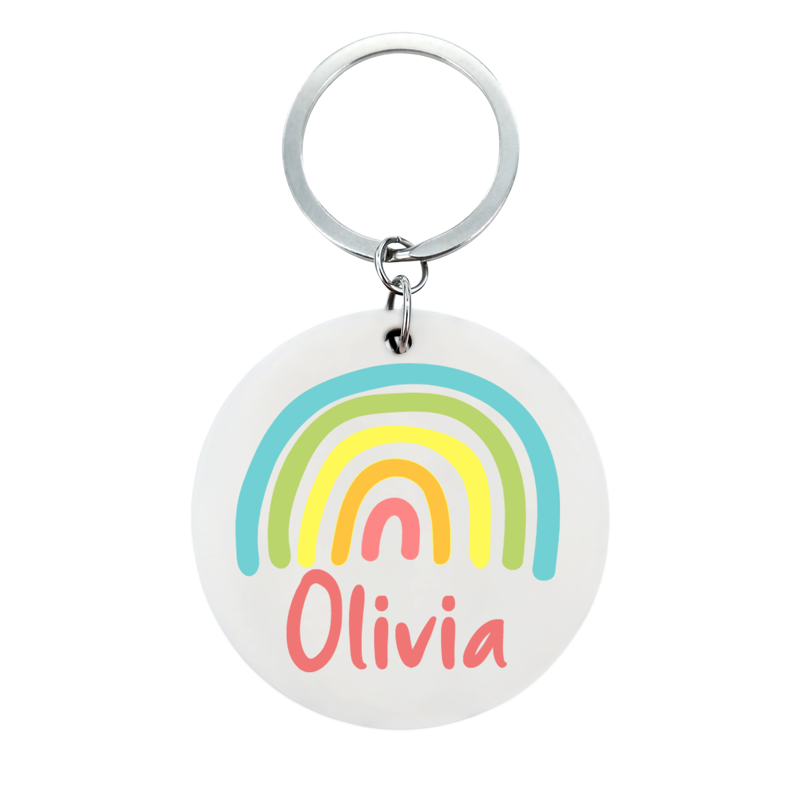 Customised 1 Name Rainbow Keychain Unique Back-to-School Gift for Kids-Jessemade AU