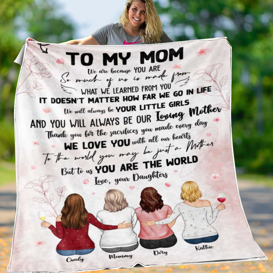 Personalised To My Mom, Fleece Blanket-Jessemade AU