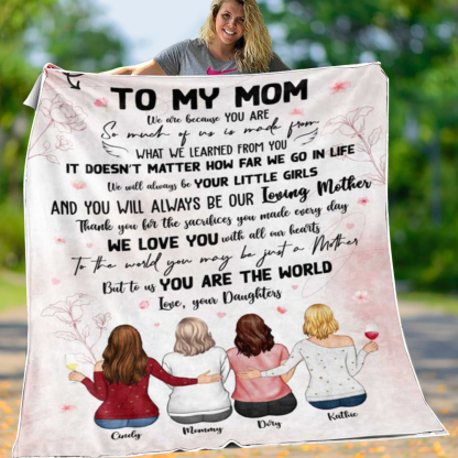 Personalised To My Mom, Fleece Blanket-Jessemade AU