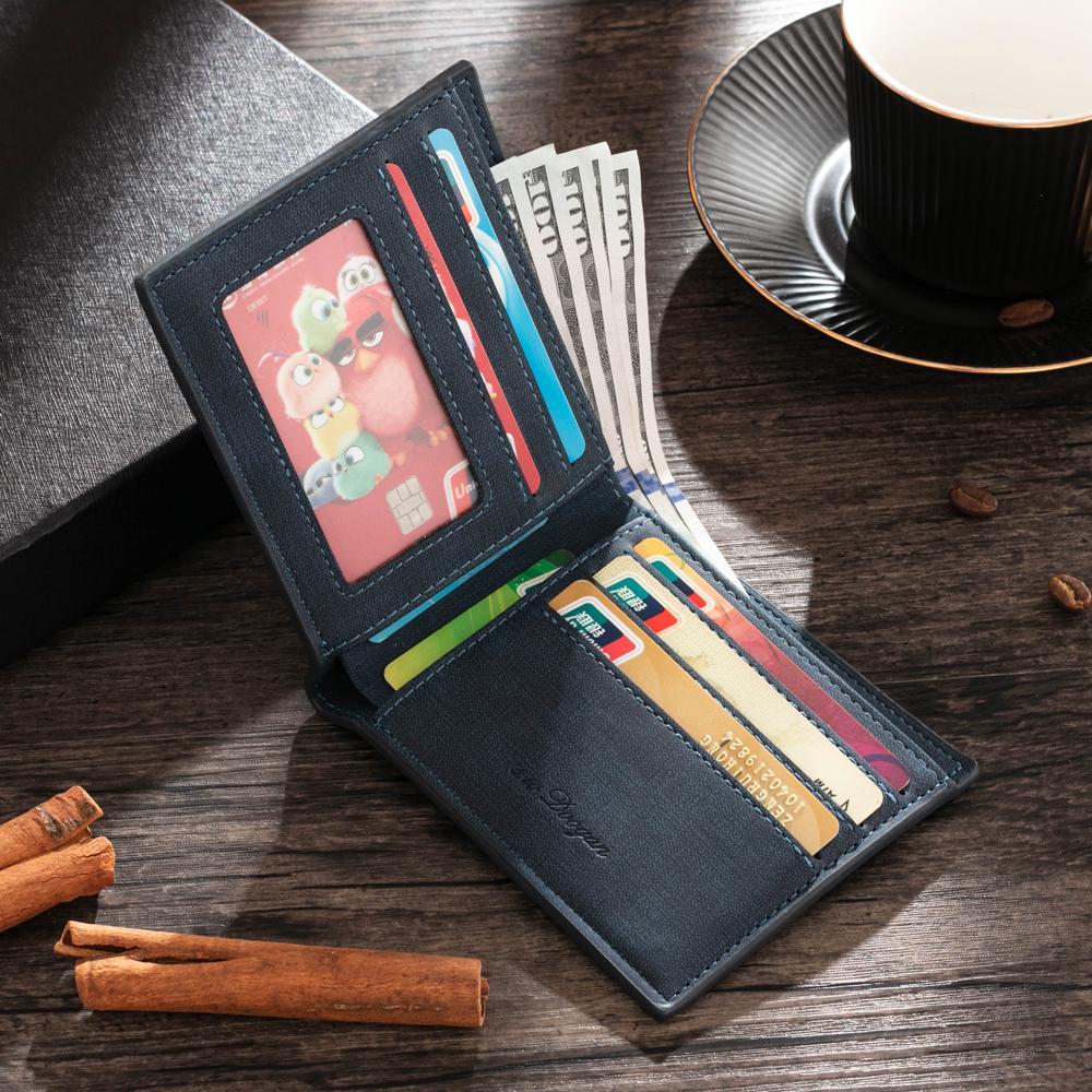 Personalised Leather Wallet Engraved Photo Short Purse Gifts For Men-Jessemade AU
