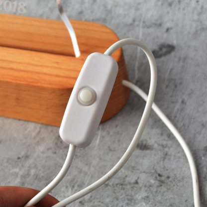 Personalised Heart Balloon Night Light Engraving 2 Names Infinite Love Style Wooden Lamp-Jessemade AU