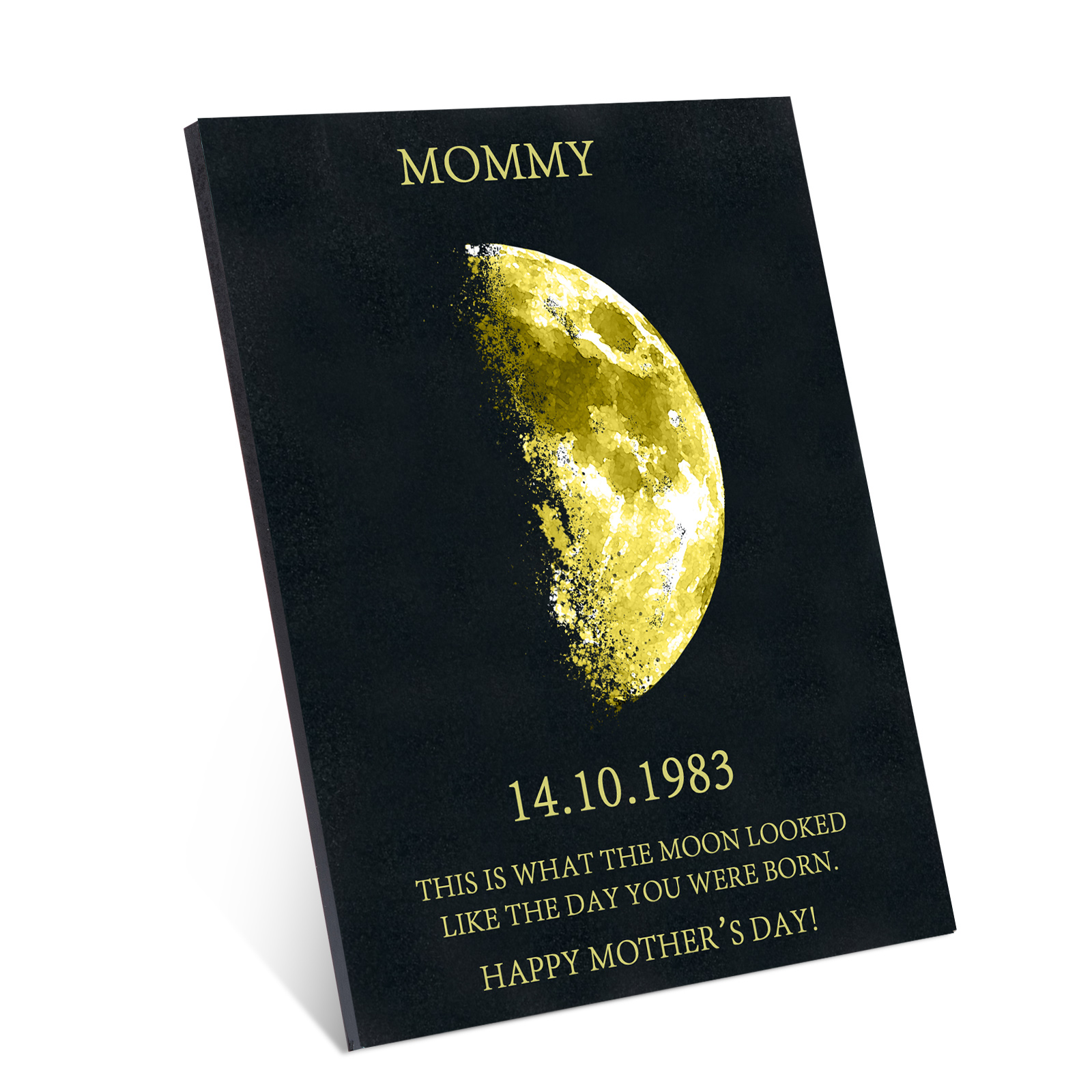 Personalised Wooden Plaque Custom Moon Phase & Text Home Decoration Gift for Grandma/Mother-Jessemade AU