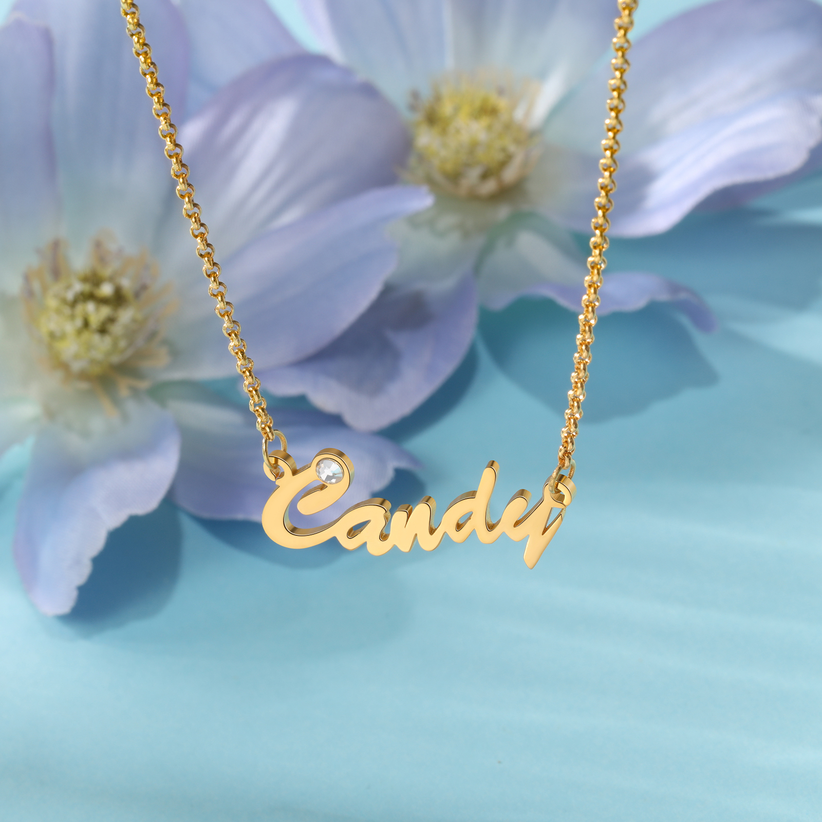 Personalised Necklace With Birthstone Custom 1 Name Necklace Gift For Women-Jessemade AU